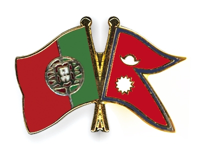 Fahnen Pins Portugal Nepal