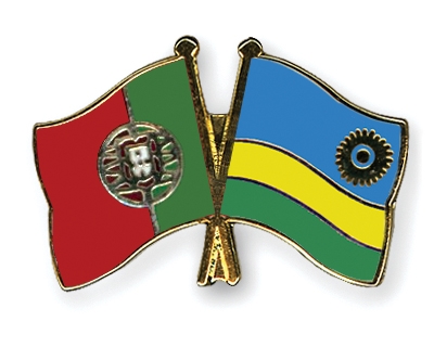 Fahnen Pins Portugal Ruanda