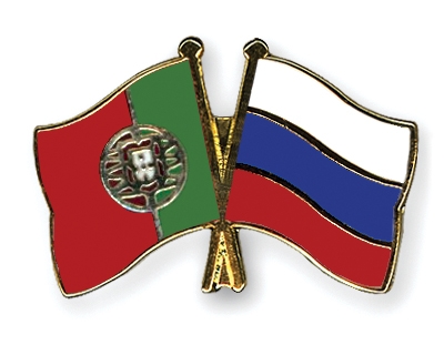 Fahnen Pins Portugal Russland