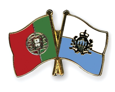 Fahnen Pins Portugal San-Marino