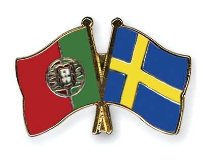 Fahnen Pins Portugal Schweden