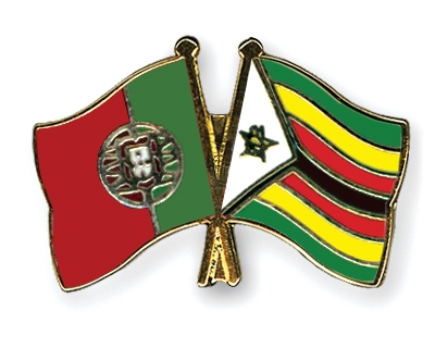 Fahnen Pins Portugal Simbabwe
