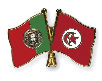 Fahnen Pins Portugal Tunesien