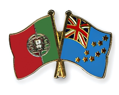 Fahnen Pins Portugal Tuvalu