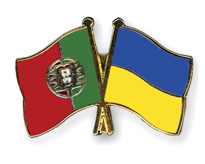 Fahnen Pins Portugal Ukraine