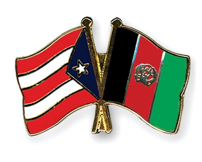 Fahnen Pins Puerto-Rico Afghanistan