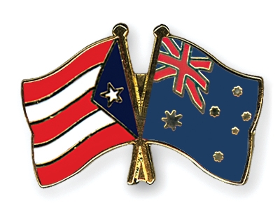 Fahnen Pins Puerto-Rico Australien