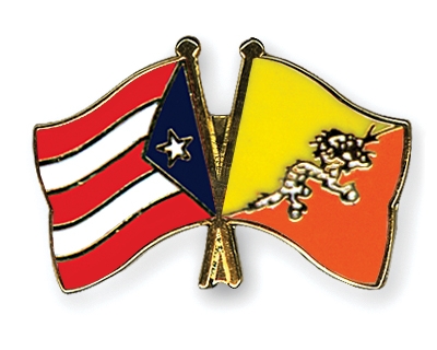 Fahnen Pins Puerto-Rico Bhutan