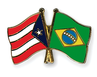 Fahnen Pins Puerto-Rico Brasilien