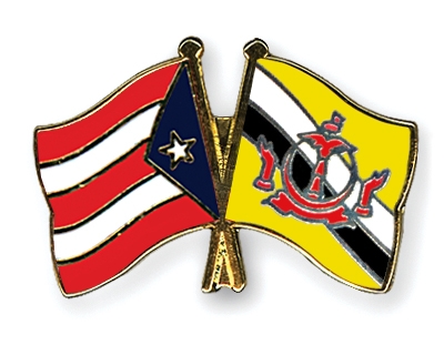 Fahnen Pins Puerto-Rico Brunei-Darussalam