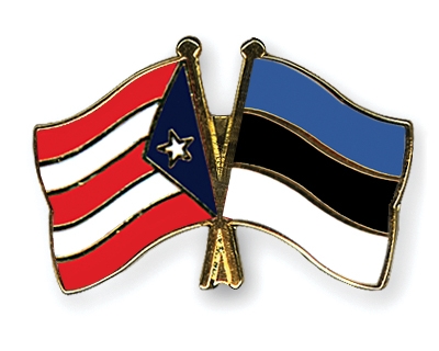 Fahnen Pins Puerto-Rico Estland