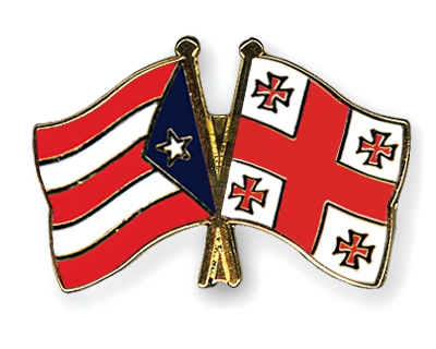 Fahnen Pins Puerto-Rico Georgien