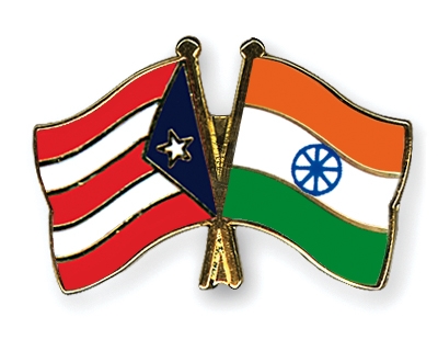 Fahnen Pins Puerto-Rico Indien