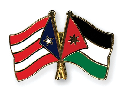 Fahnen Pins Puerto-Rico Jordanien