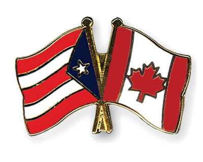 Fahnen Pins Puerto-Rico Kanada