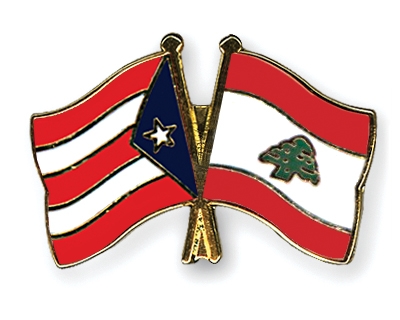 Fahnen Pins Puerto-Rico Libanon