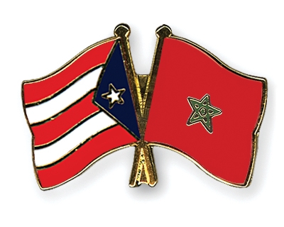 Fahnen Pins Puerto-Rico Marokko