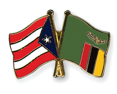 Fahnen Pins Puerto-Rico Sambia