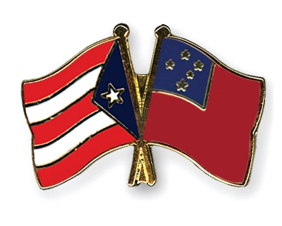 Fahnen Pins Puerto-Rico Samoa