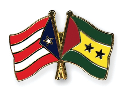 Fahnen Pins Puerto-Rico Sao-Tome-und-Principe