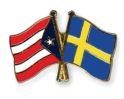 Fahnen Pins Puerto-Rico Schweden