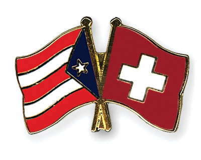 Fahnen Pins Puerto-Rico Schweiz