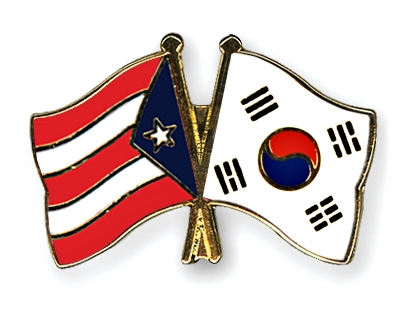 Fahnen Pins Puerto-Rico Sdkorea