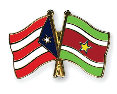 Fahnen Pins Puerto-Rico Surinam