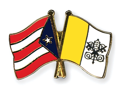 Fahnen Pins Puerto-Rico Vatikanstadt