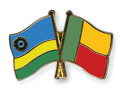 Fahnen Pins Ruanda Benin