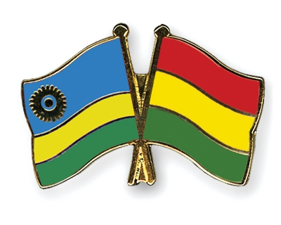 Fahnen Pins Ruanda Bolivien