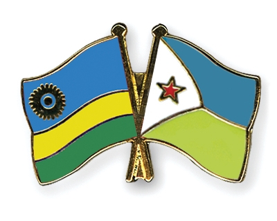 Fahnen Pins Ruanda Dschibuti