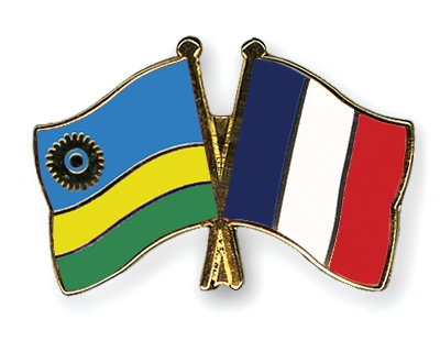 Fahnen Pins Ruanda Frankreich
