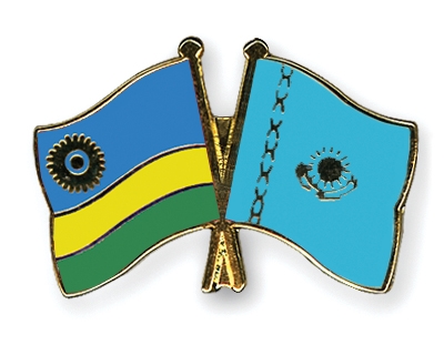 Fahnen Pins Ruanda Kasachstan