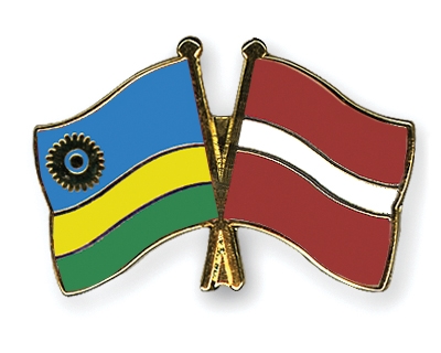 Fahnen Pins Ruanda Lettland