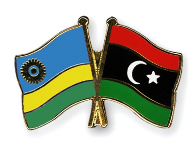Fahnen Pins Ruanda Libyen