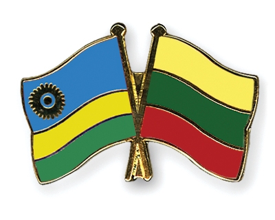 Fahnen Pins Ruanda Litauen