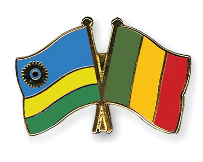 Fahnen Pins Ruanda Mali