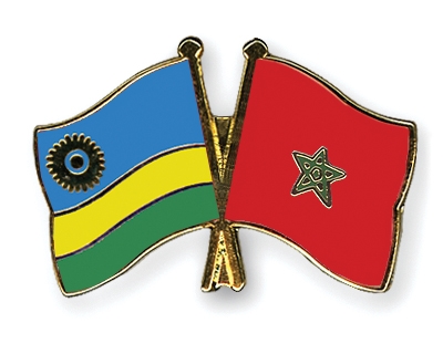 Fahnen Pins Ruanda Marokko