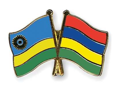 Fahnen Pins Ruanda Mauritius