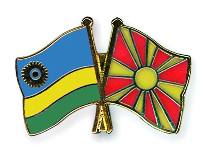 Fahnen Pins Ruanda Mazedonien