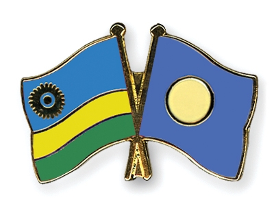 Fahnen Pins Ruanda Palau