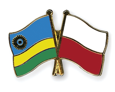 Fahnen Pins Ruanda Polen