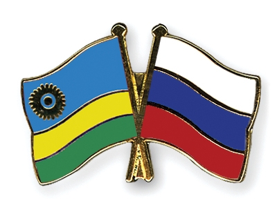 Fahnen Pins Ruanda Russland