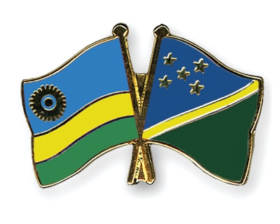 Fahnen Pins Ruanda Salomonen