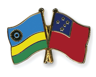 Fahnen Pins Ruanda Samoa