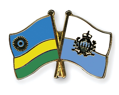 Fahnen Pins Ruanda San-Marino