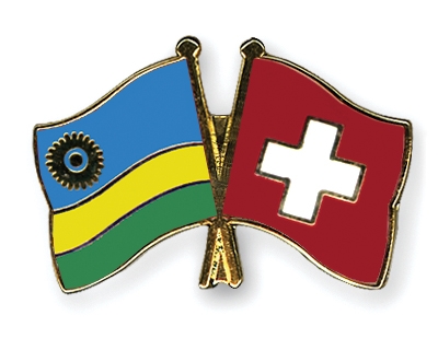 Fahnen Pins Ruanda Schweiz
