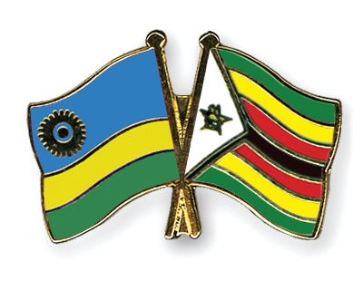 Fahnen Pins Ruanda Simbabwe