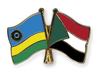 Fahnen Pins Ruanda Sudan